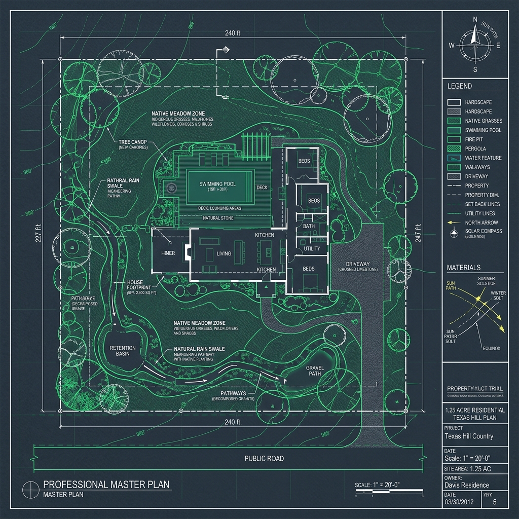 191 Evelyn Ct Full Garden & Lot Master Plan